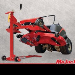 MoJack EZ Max - Riding Lawn Mower Lift, 450lb Lifting Capacity, Fits Most Residential & ZTR Mowers, Space-Saving Folding, Red
