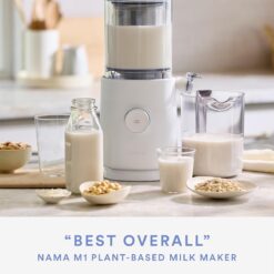 Nama M1 Plant Milk Maker – Homemade Oat, Seed, & Nut Milk Maker Machine – Blends & Strains in One Container – White