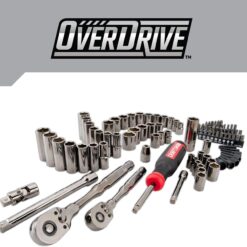 CRAFTSMAN OVERDRIVE 99-Piece Gunmetal Chrome Mechanics Tool Set, Standard SAE/Metric Socket Set, with Hard Case (CMMT99099)