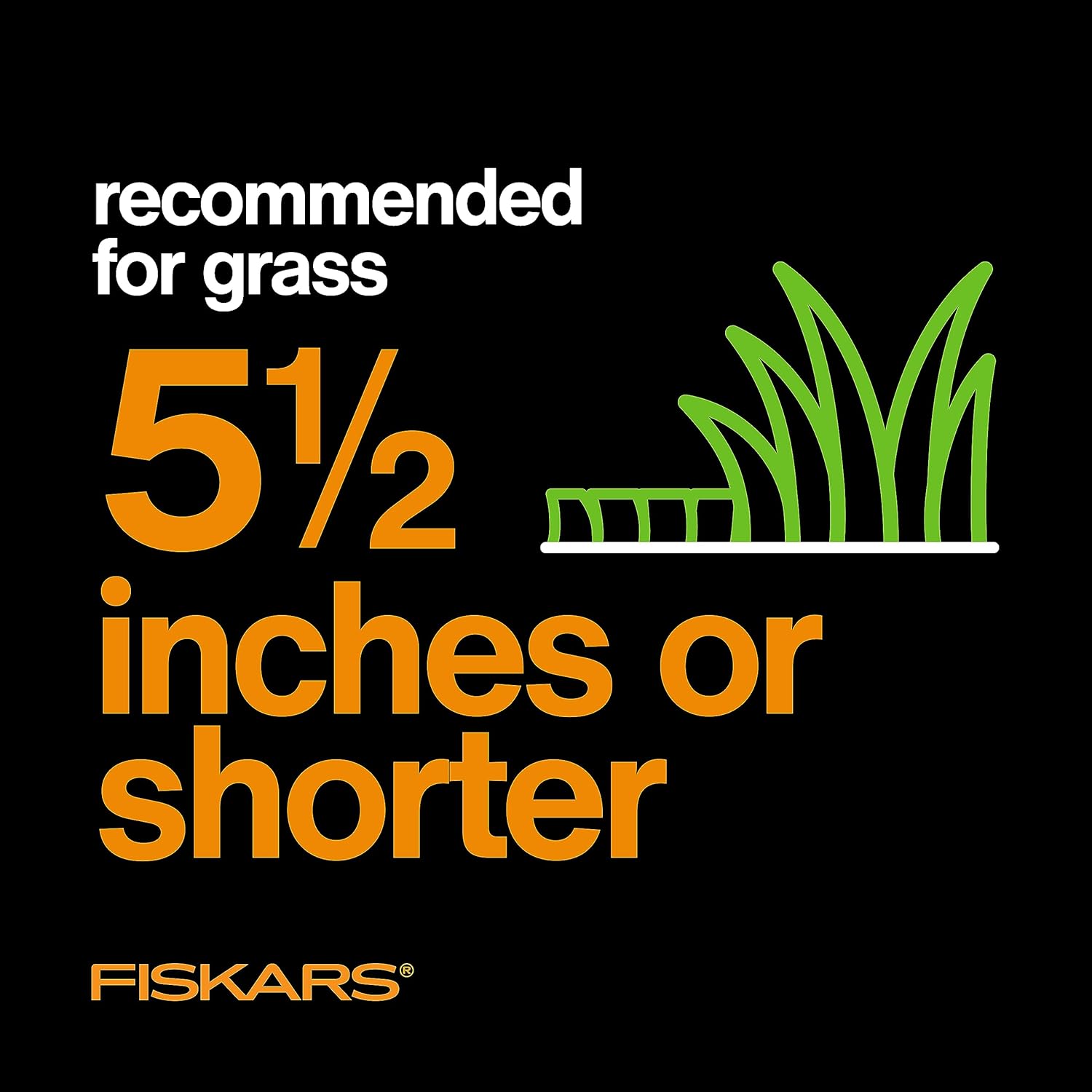 Fiskars Push Mower - 18" Cut Width Manual Reel Mower with No Motor - Eco Friendly Lawn Care