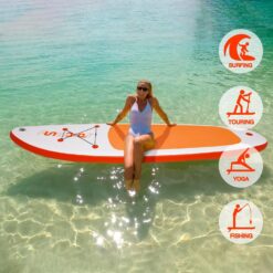 FunWater Inflatable Ultra-Light Stand Up Paddle Board for All Skill Levels with Premium SUP Paddleboard Accessories