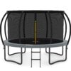 JUMPZYLLA Trampoline Outdoor 14FT with Enclosure and Ladder, ASTM Approved Recreational Trampoline for Kids and Adults, Anti-Rust Coated Frame, Gray