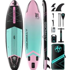 ATPROSS 11'6"x35" Inflatable Paddle Board, 450lbs Extra Wide Stand Up Paddleboard for Adults with Premium SUP Accessories Kit & Backpack