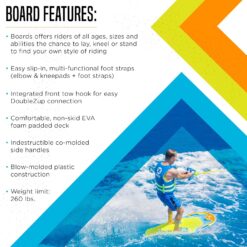 ZUP You Got This 260 Board and Handle Combo with EVA Foam Padding, All-in-One Kneeboard, Wakeboard, Wakeskate