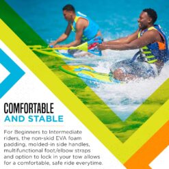 ZUP You Got This 260 Board and Handle Combo with EVA Foam Padding, All-in-One Kneeboard, Wakeboard, Wakeskate