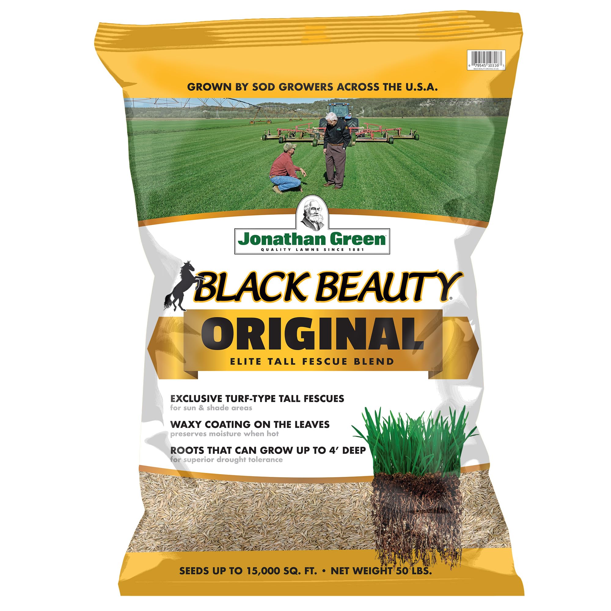Jonathan Green (10316) Black Beauty Original Grass Seed Blend - Cool Season Lawn Seed (50 lb)