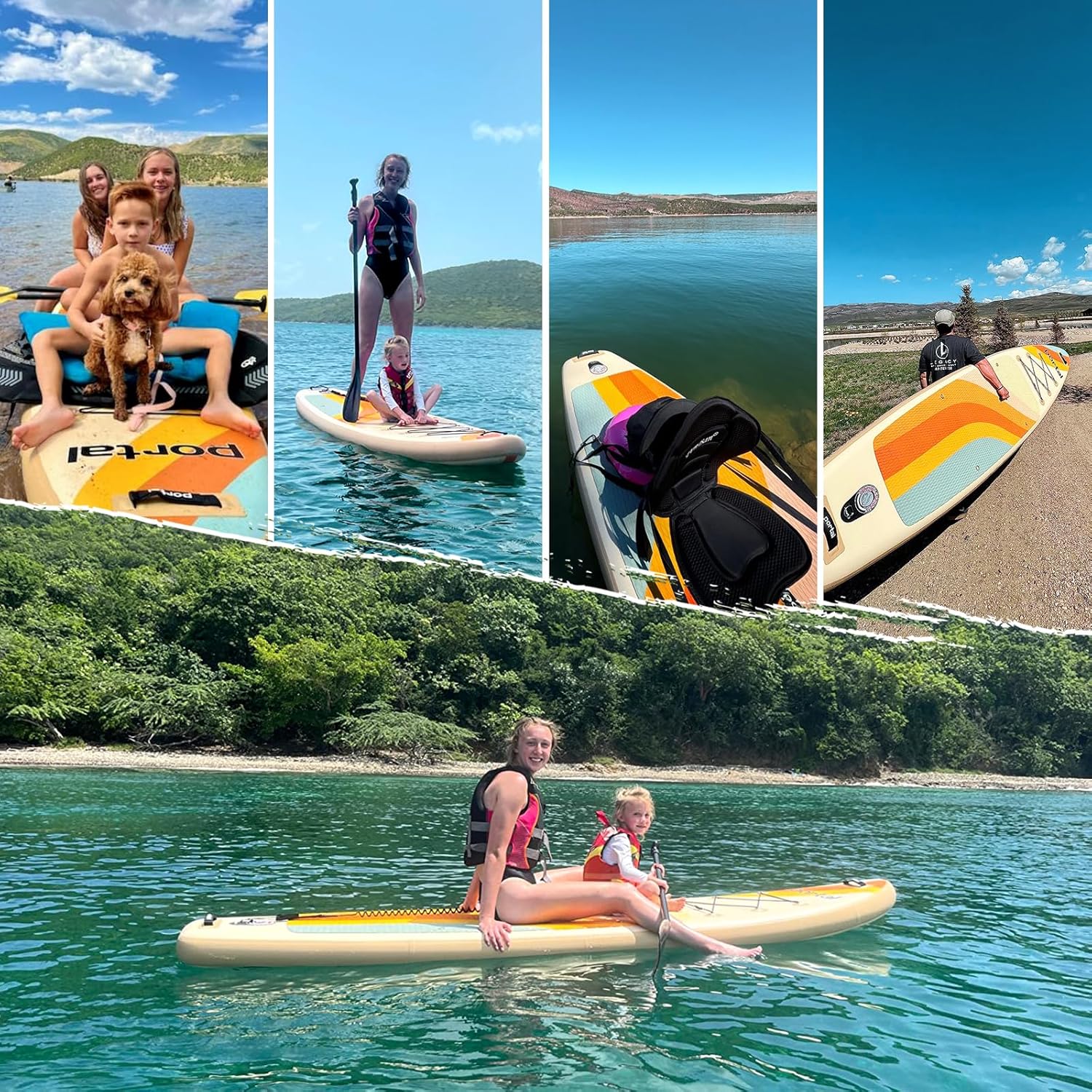 PORTAL SUP Inflatable Paddle Board for Adults 10'6'' Stand Up Paddleboard,Non-Slip Deck Blow up Paddle Boards