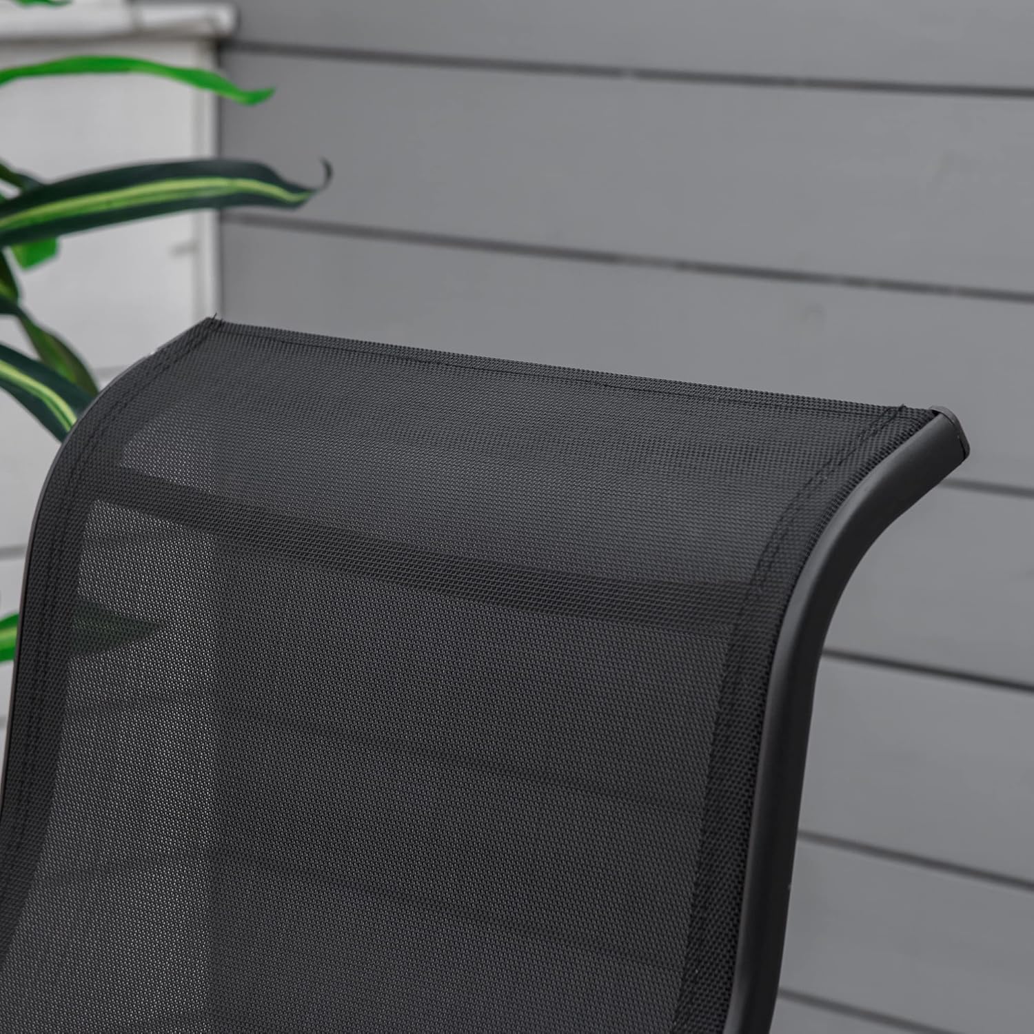 Outsunny Outdoor Glider Chair, Gliders for Outside Patio with Smooth Rocking Mechanism and Lightweight Construction, Black