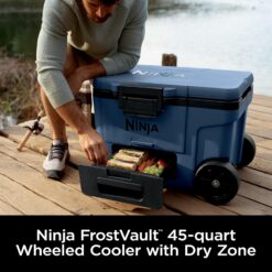 Ninja FrostVault 45 qt Wheeled Cooler, Blue