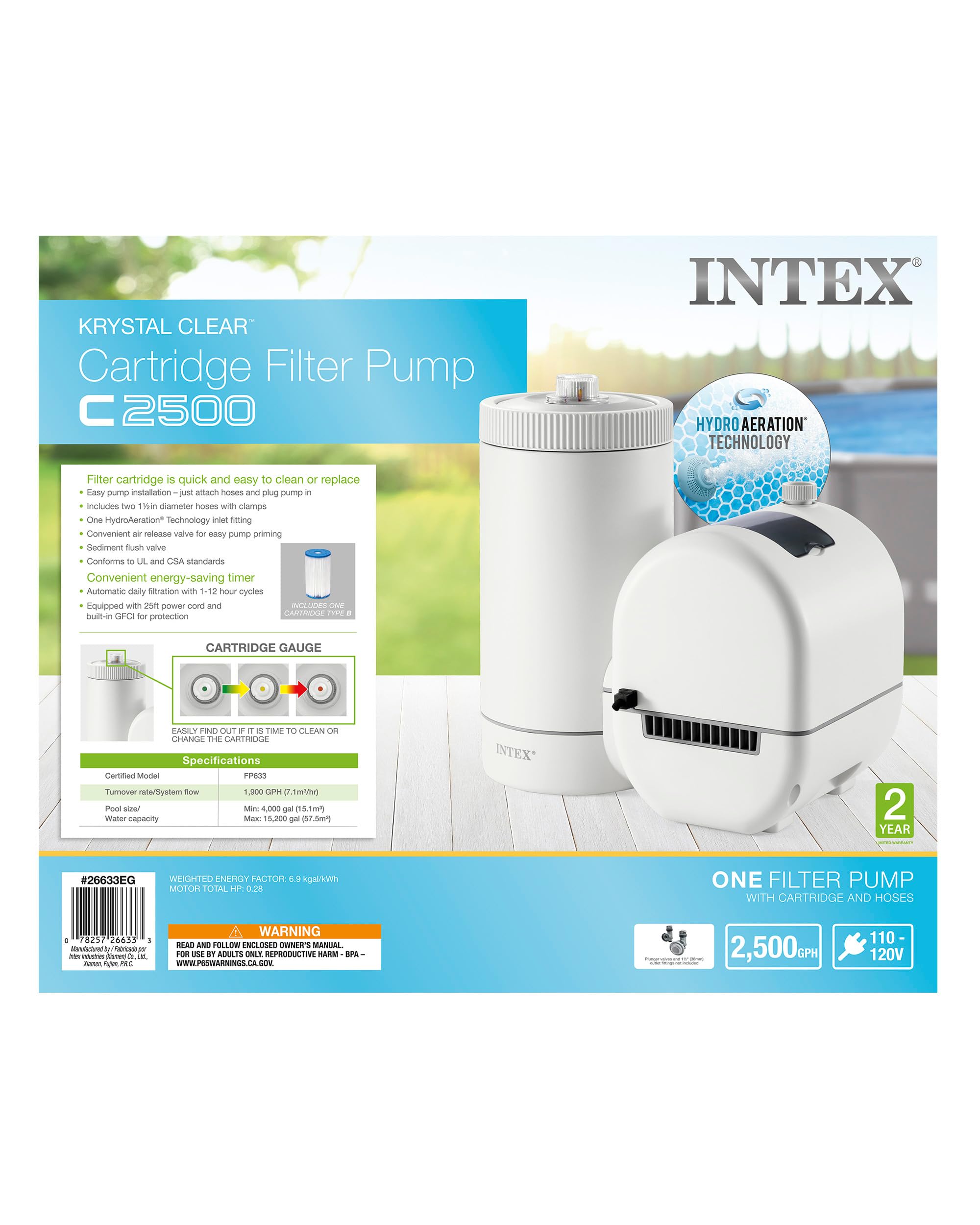 INTEX C2500 Cartridge Filter Pump with GFCI 62 people are shopping now