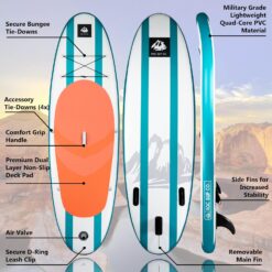 Roc Inflatable Stand Up Paddle Boards with Premium SUP Paddle Board Accessories, Wide Stable Design & Adults