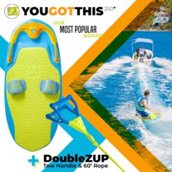 ZUP You Got This 260 Board and Handle Combo with EVA Foam Padding, All-in-One Kneeboard, Wakeboard, Wakeskate