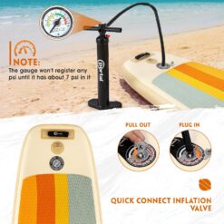 PORTAL SUP Inflatable Paddle Board for Adults 10'6'' Stand Up Paddleboard,Non-Slip Deck Blow up Paddle Boards