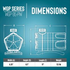 Little Giant WGP-95-PW 115 Volt, 4280 GPH Dual Discharge Direct Drive Submersible Waterfall and Pond Pump, Black, 566407