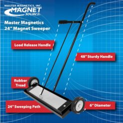 Master Magnetics Heavy Duty Magnetic Sweeper - Heavy Duty Push-Type with Release, 24