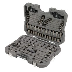 CRAFTSMAN OVERDRIVE 121-Piece Gunmetal Chrome Mechanics Tool Set, Standard SAE/Metric Socket Set, with Hard Case (CMMT99121L)