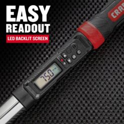 CRAFTSMAN Digital Torque Wrench, SAE, 1/2-Inch, 50-250 FT-LB, (CMMT99436)