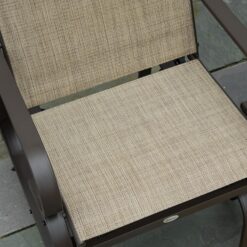 Outsunny Outdoor Glider Chair, Gliders for Outside Patio with Smooth Rocking Mechanism and Lightweight Construction for Backyard, Sand