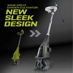Sun Joe TJ599E Electric Garden Cultivator | 6.3-inch | 2.5-Amp | Adjustable Shaft