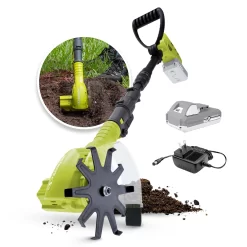 Sun Joe TJW24C 24-Volt* Cordless Telescoping Weeder + Cultivator Kit | W/ 2.0-Ah Battery + Charger