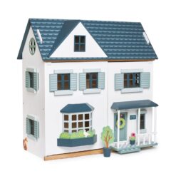 Tender Leaf Toys - Dovetail House - Large Luxury 27.36" Tall 3 Story Doll House with 6 Rooms