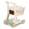 Tender Leaf Toys - Shopping Cart - Wooden Shopping Cart with Extra Storage