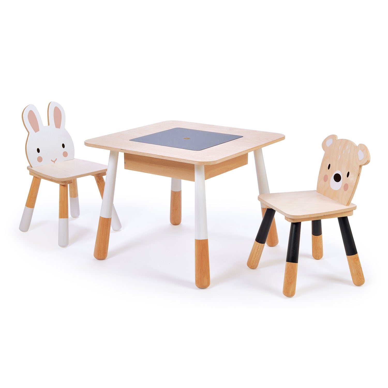 Tender Leaf Toys - Forest Table and Chairs Collections - Adorable Kids Size Art Play Game Table and Chairs