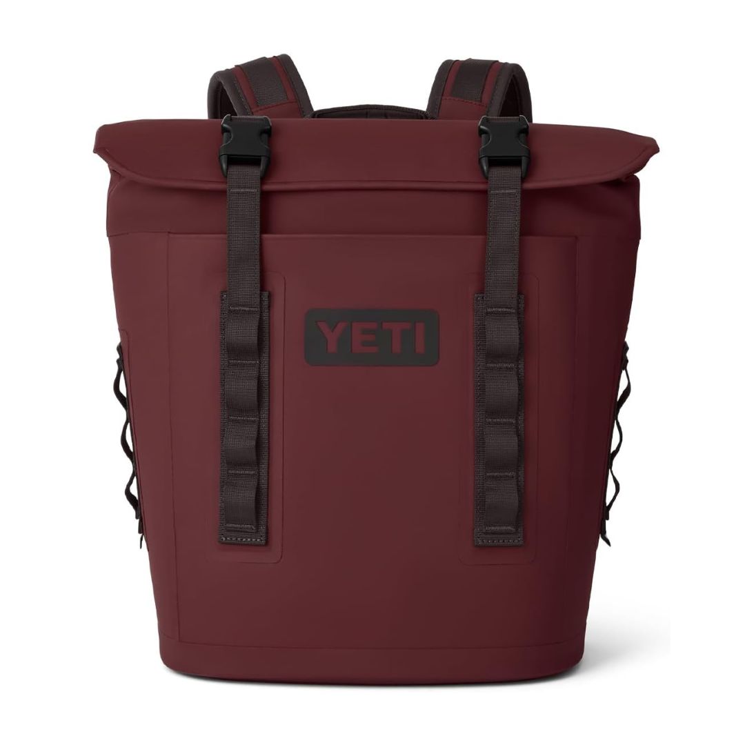 YETI Hopper M12 Series Backpack Soft Sided Coolers with MagShield Access, Wild Vine Red
