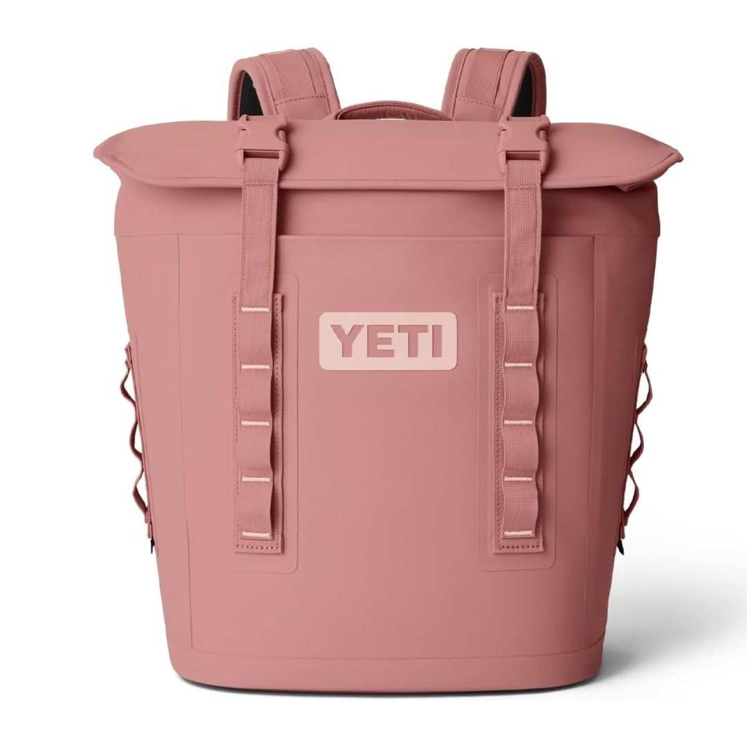YETI Hopper M12 Series Backpack Soft Sided Coolers with MagShield Access, Sandstone Pink