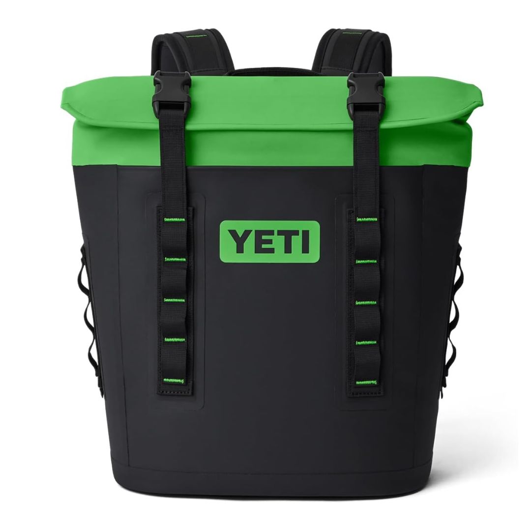 YETI Hopper M12 Series Backpack Soft Sided Coolers with MagShield Access, Canopy Green
