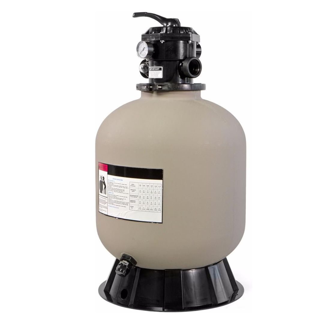 XtremepowerUS 19" Above Inground Swimming Pool Sand Filter System 7-Way Multi-Port Valve Pool Filter up to 24,000 Gallons with Stand