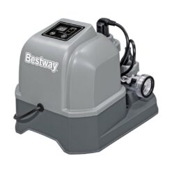 Bestway Flowclear Hydrogenic 6 G/H Digital Self Cleaning Saltwater Chlorinator with Adapters and pH Test Strips for Above Ground Swimming Pool