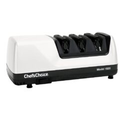 Chef’sChoice Professional Electric Knife Sharpeners for 15- and 20-Degree Straight-Edge and Serrated Knives, 3-Stage, White