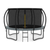JUMPZYLLA Trampoline Outdoor 10FT with Enclosure and Ladder, ASTM Approved Recreational Trampoline for Kids and Adults, Anti-Rust Coated Frame, Gray