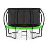 JUMPZYLLA Trampoline Outdoor 10FT with Enclosure and Ladder, ASTM Approved Recreational Trampoline for Kids and Adults, Anti-Rust Coated Frame, Green