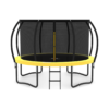 JUMPZYLLA Trampoline Outdoor 10FT with Enclosure and Ladder, ASTM Approved Recreational Trampoline for Kids and Adults, Anti-Rust Coated Frame, Yellow