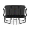 JUMPZYLLA Trampoline Outdoor 12FT with Enclosure and Ladder, ASTM Approved Recreational Trampoline for Kids and Adults, Anti-Rust Coated Frame, Black