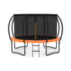 JUMPZYLLA Trampoline Outdoor 14FT with Enclosure and Ladder, ASTM Approved Recreational Trampoline for Kids and Adults, Anti-Rust Coated Frame, Orange