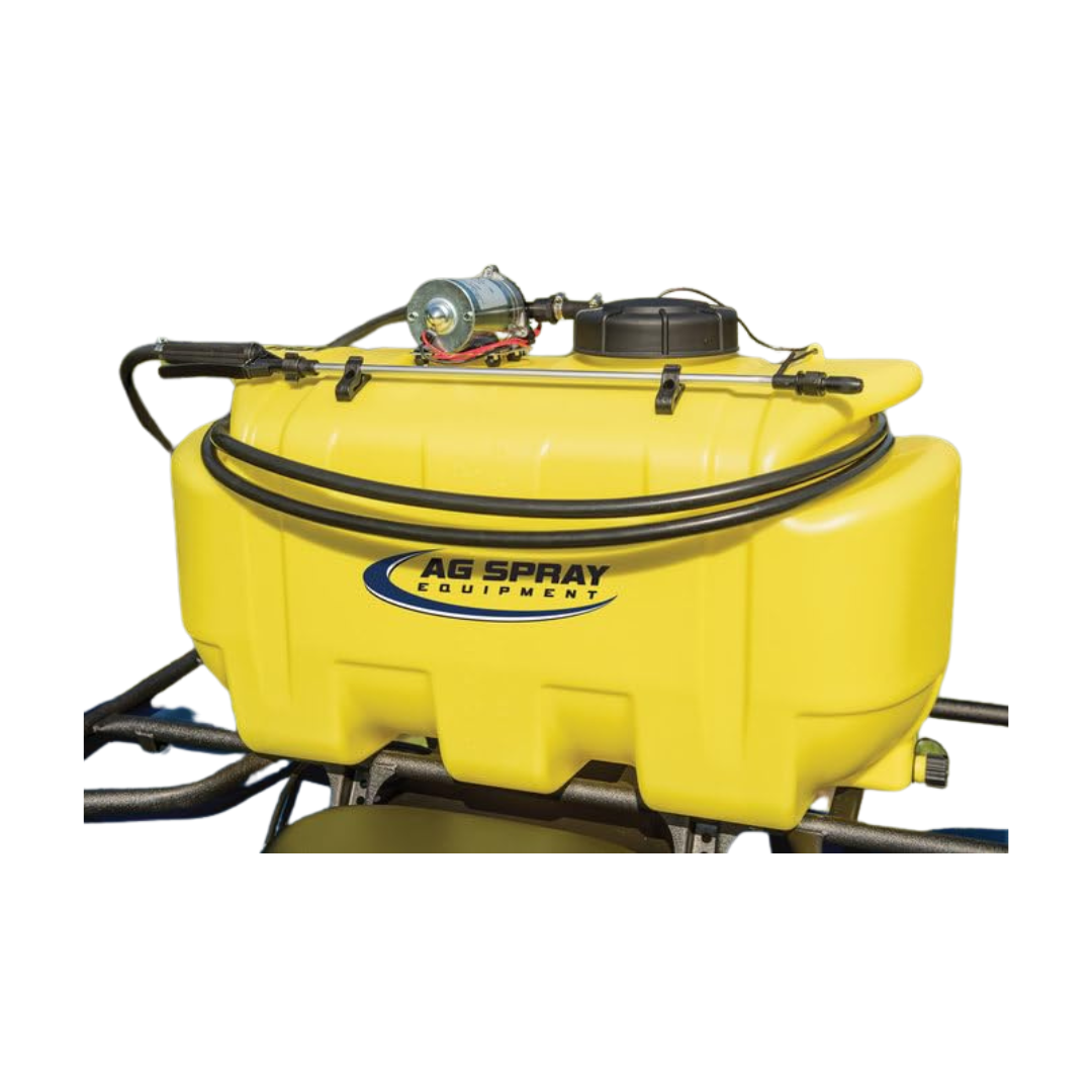 Ag Spray 25 Gallon Silver Spot Sprayer – 2.2 GPM SHFLO 12V Pump, Economy Handgun with Adjustable Nozzle, 15’ Hose