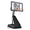 Basketball Hoop Outdoor 44-48Inch Impact Backboard, 5.3-10FT Height Adjustable Basketball Hoop Goal System with Portable Wheels for Adults