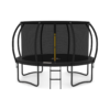 JUMPZYLLA Trampoline Outdoor 10FT with Enclosure and Ladder, ASTM Approved Recreational Trampoline for Kids and Adults, Anti-Rust Coated Frame, Black