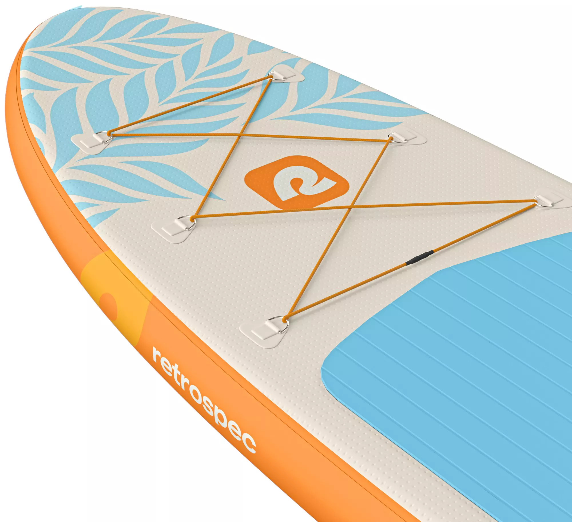 Retrospec Weekender Inflatable Stand Up Paddle Board Includes Paddle, Pump, and Accessories 10’6” Lightweight iSUP, Creamsicle