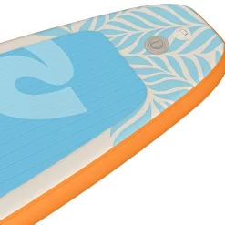 Retrospec Weekender Inflatable Stand Up Paddle Board Includes Paddle, Pump, and Accessories 10’6” Lightweight iSUP, Creamsicle