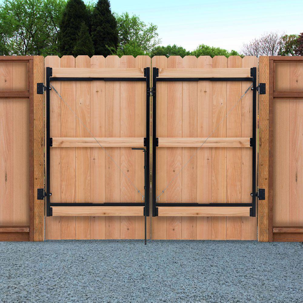 Adjust-a-Gate 72-119 in. W x 60 in. H Steel Gate Frame Kit, Original Double Drive Gate Full Frame Gate Kit
