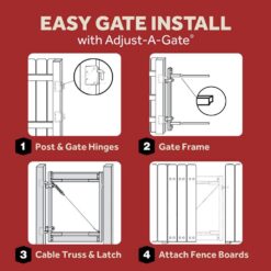 Adjust-a-Gate 60-96 in. W x 34 in. H Steel Gate Frame Kit, Original Wide Width Full Frame Gate Kit