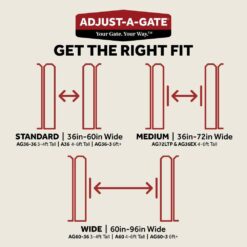 Adjust-a-Gate 60-96 in. W x 34 in. H Steel Gate Frame Kit, Original Wide Width Full Frame Gate Kit