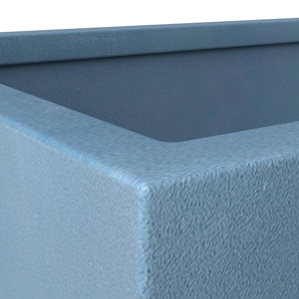 Leisuremod Bloom 23.6 in. Aged Concrete, Fiberstone and Clay Planter Rectangular for Indoor and Outdoor