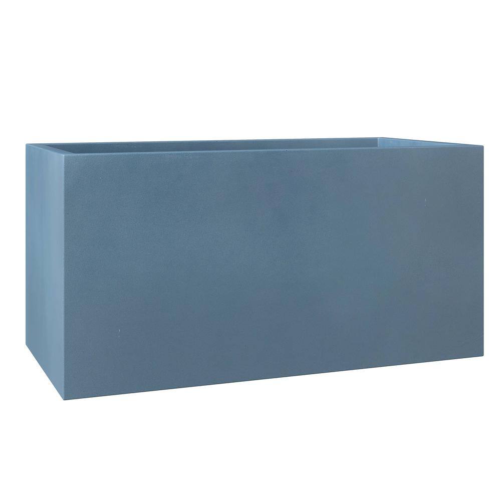 Leisuremod Bloom 23.6 in. Aged Concrete, Fiberstone and Clay Planter Rectangular for Indoor and Outdoor