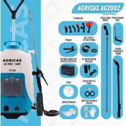 AGRICAS AG2002 CART PRO 12V Battery-Powered 4.2 Gal. Cordless Backpack and Cart Sprayer (1 Pack)