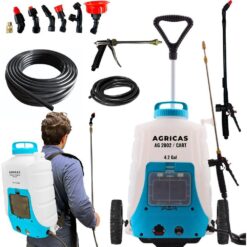 AGRICAS AG2002 CART PRO 12V Battery-Powered 4.2 Gal. Cordless Backpack and Cart Sprayer (1 Pack)